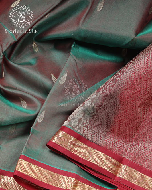Meadow Green Silk Saree - SSK0099