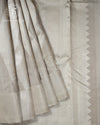 Muted Silver Silk Saree - SSK0019