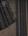 Noir Checks Kanjivaram Silk Saree - SS175