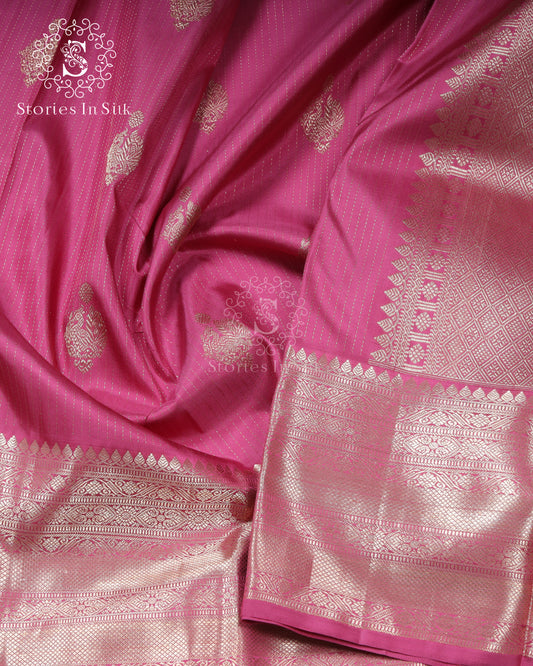 Rose Pink Silk Saree - SSK0043