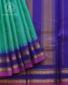 Emerald Checks Pure Silk Saree - SS155