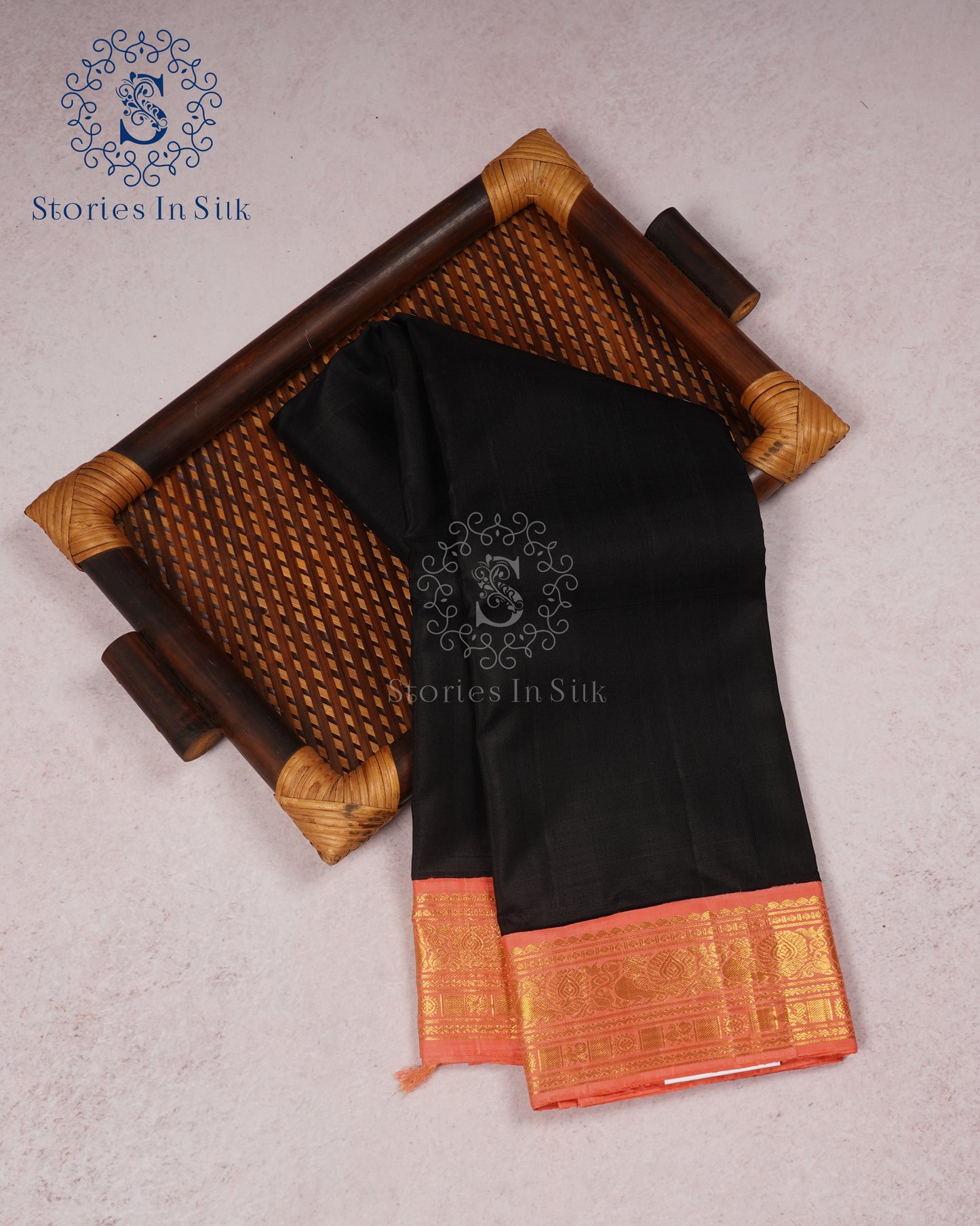 Black Beauty Pure Silk Saree - APS009