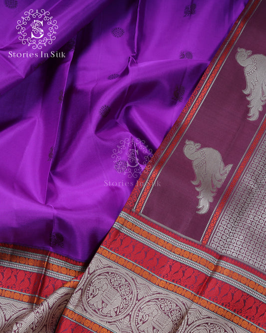 Royal Purple Heritage Silk Saree -SSK0054