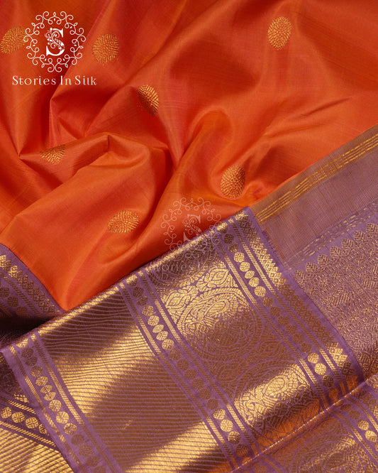 Sunset Bloom Korvai Silk Saree - AMR001