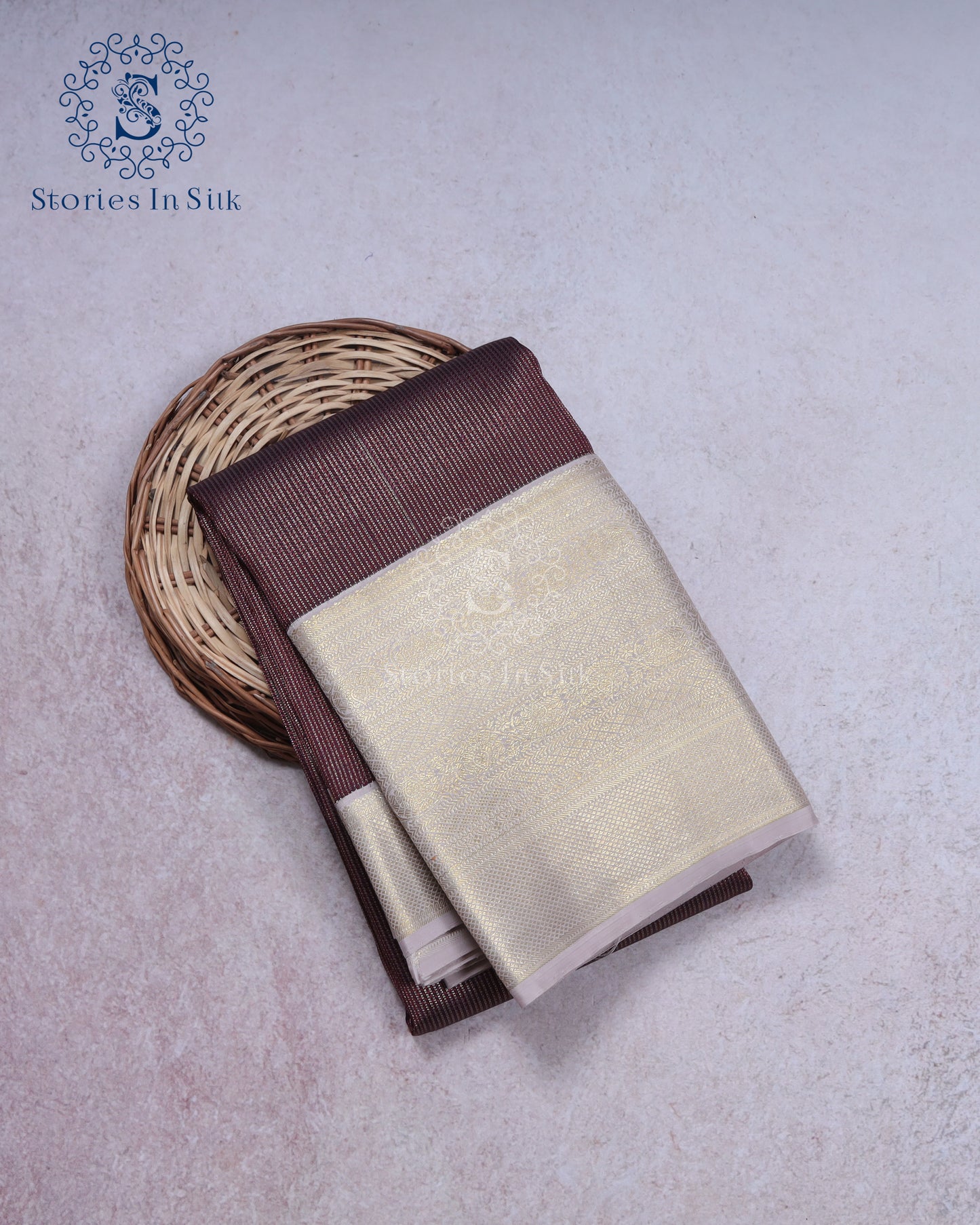 Mocha Gold Silk Saree - SSK0038
