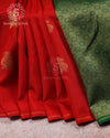 Crimson Charm Borderless Pure Silk Saree - JN023FF