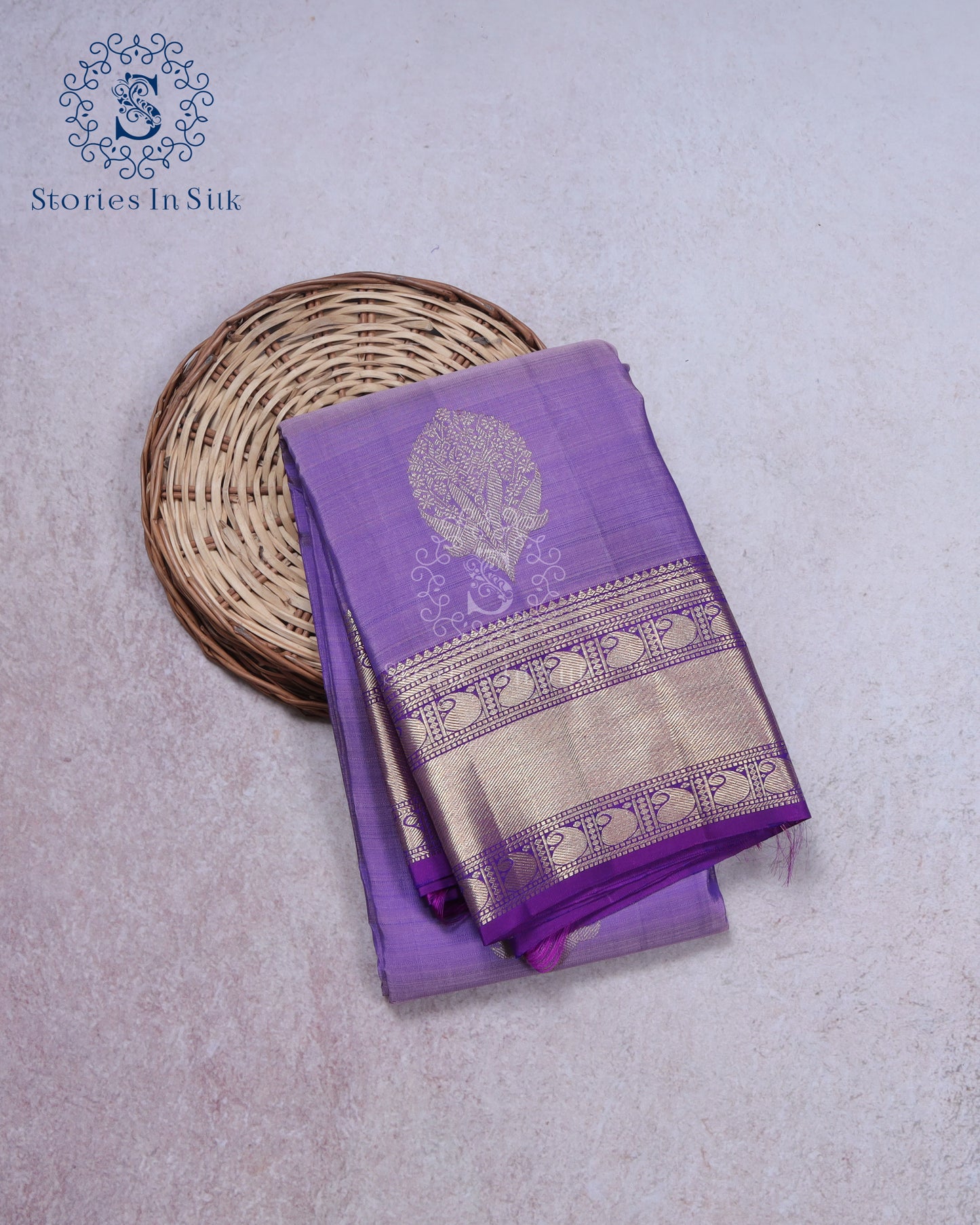 Lavender Heirloom Silk Saree - RHM0017