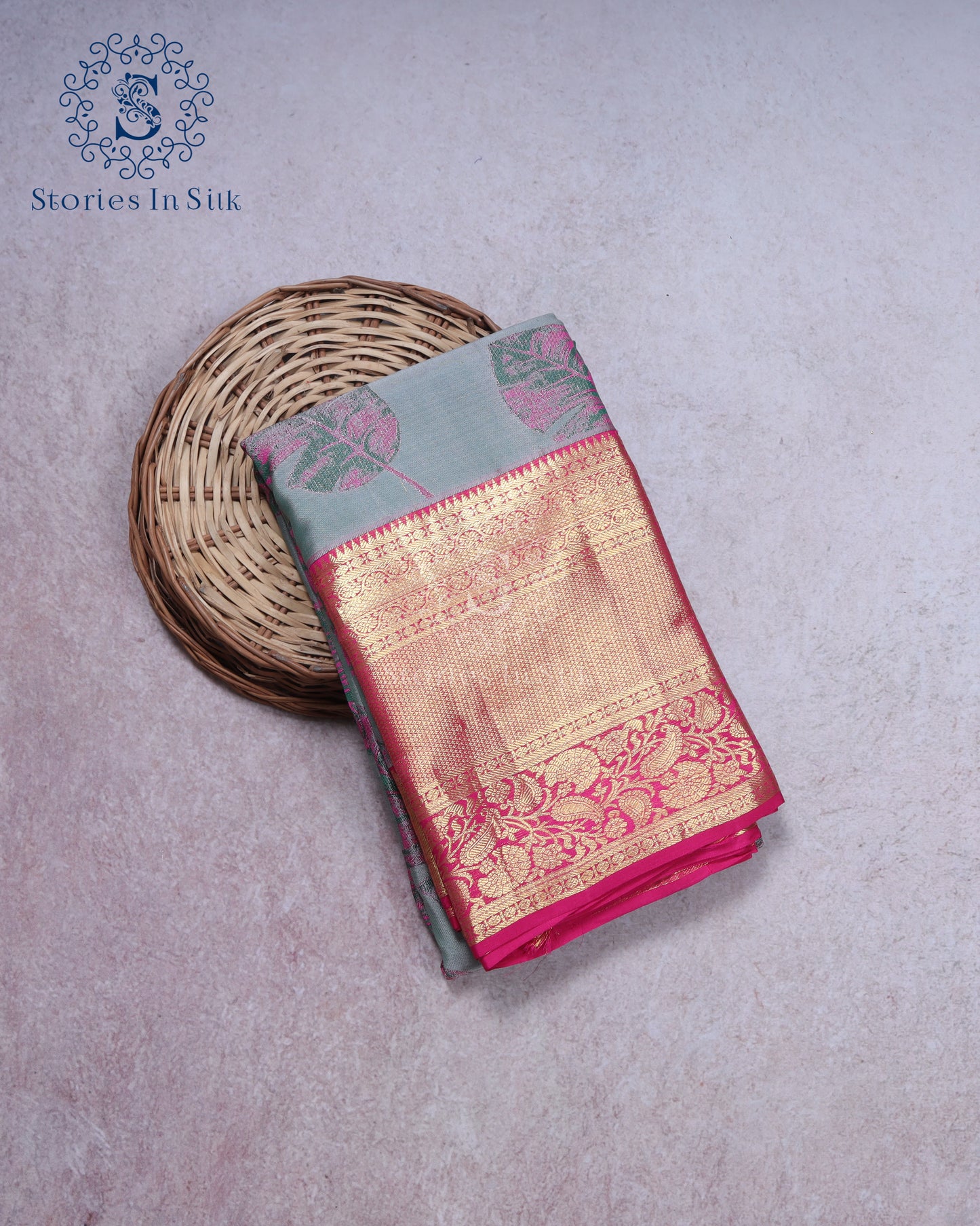 Grey Silk Saree - SSK0016