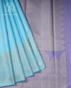 Aqua Lavender Silk Saree - SSK0015