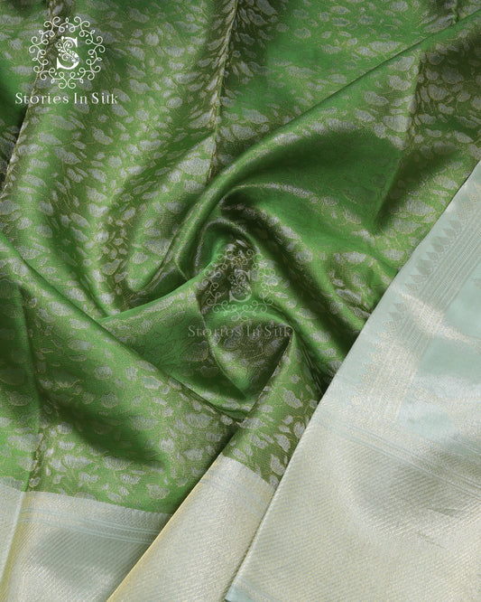 Spring Green Silk Saree - SSK0007