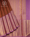 Regal Maroon & Lavender Bridal Silk Saree - RP00064