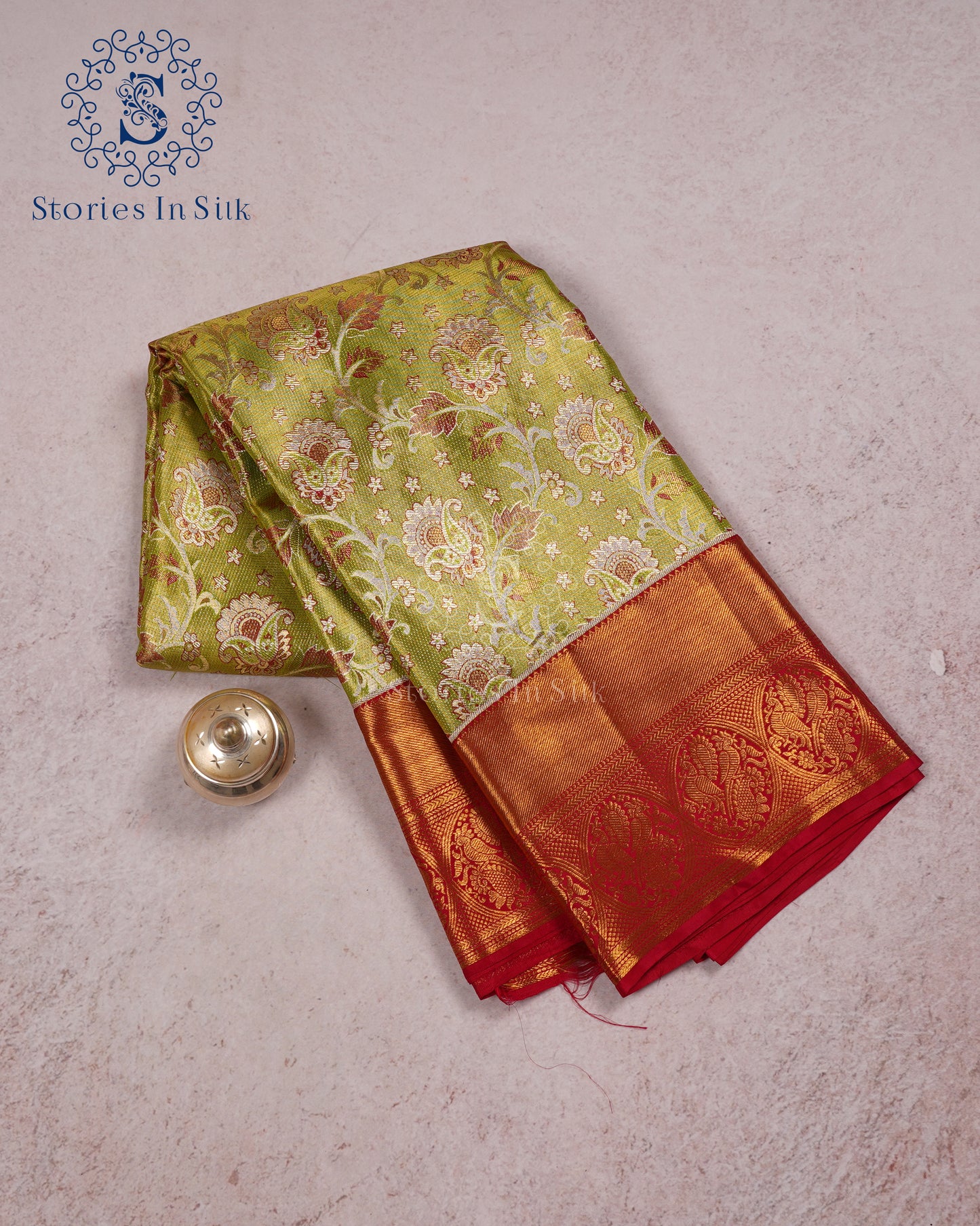 Parrot Glow Bridal Pure Silk Saree - SS149