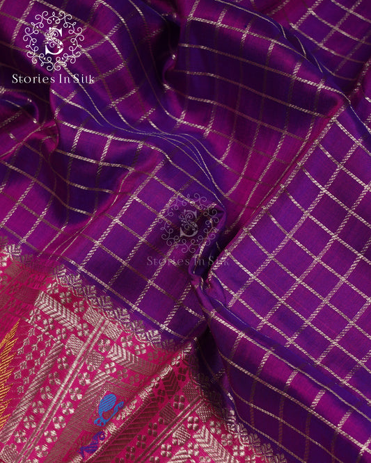 Purple Radiance Pure Silk Saree - NS048
