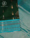 Emerald Teal Silk Cotton Saree - MAN104