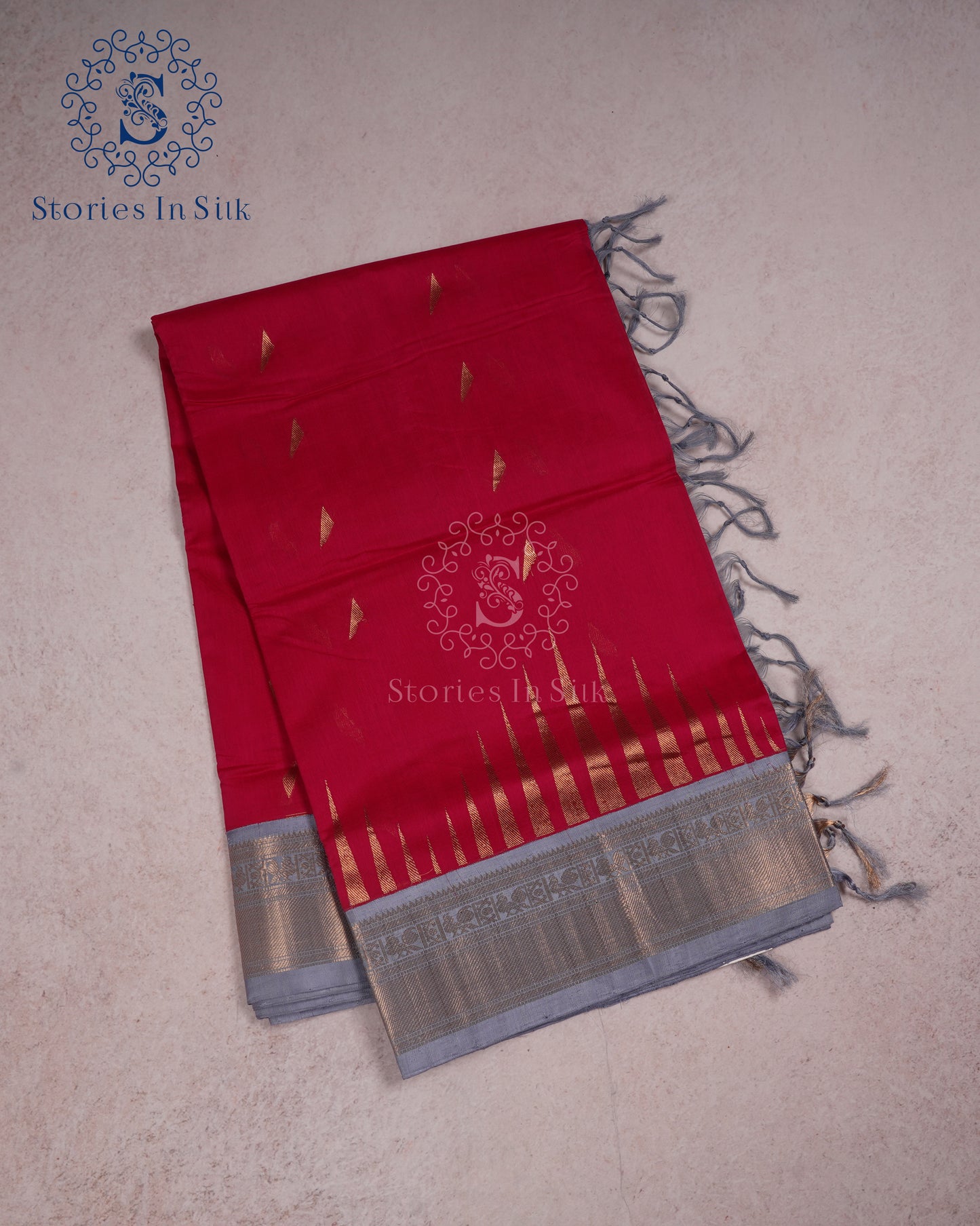 Red Royale Handloom Silk Cotton - MAN108