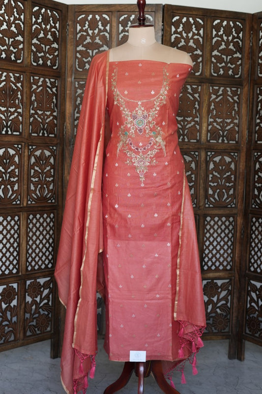 Chanderi Silk Salwar Suit - RFK0075