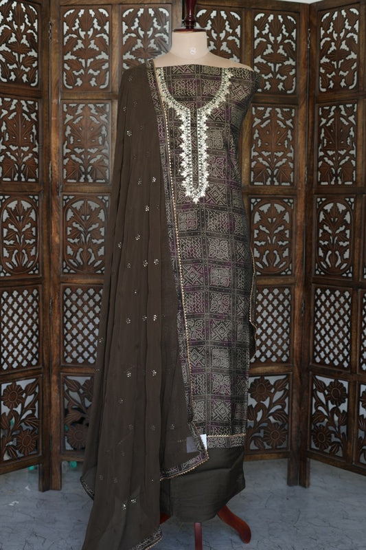 Georgette Bandhini Salwar Suit - INH424