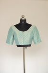 Aqua Gold Polka Dot Ready to Wear Blouse
