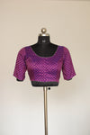 Purple Brocade Half-Sleeve Ready to wear blouse