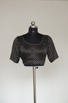 Black and Gold Patterned Ready-to-Wear Blouse