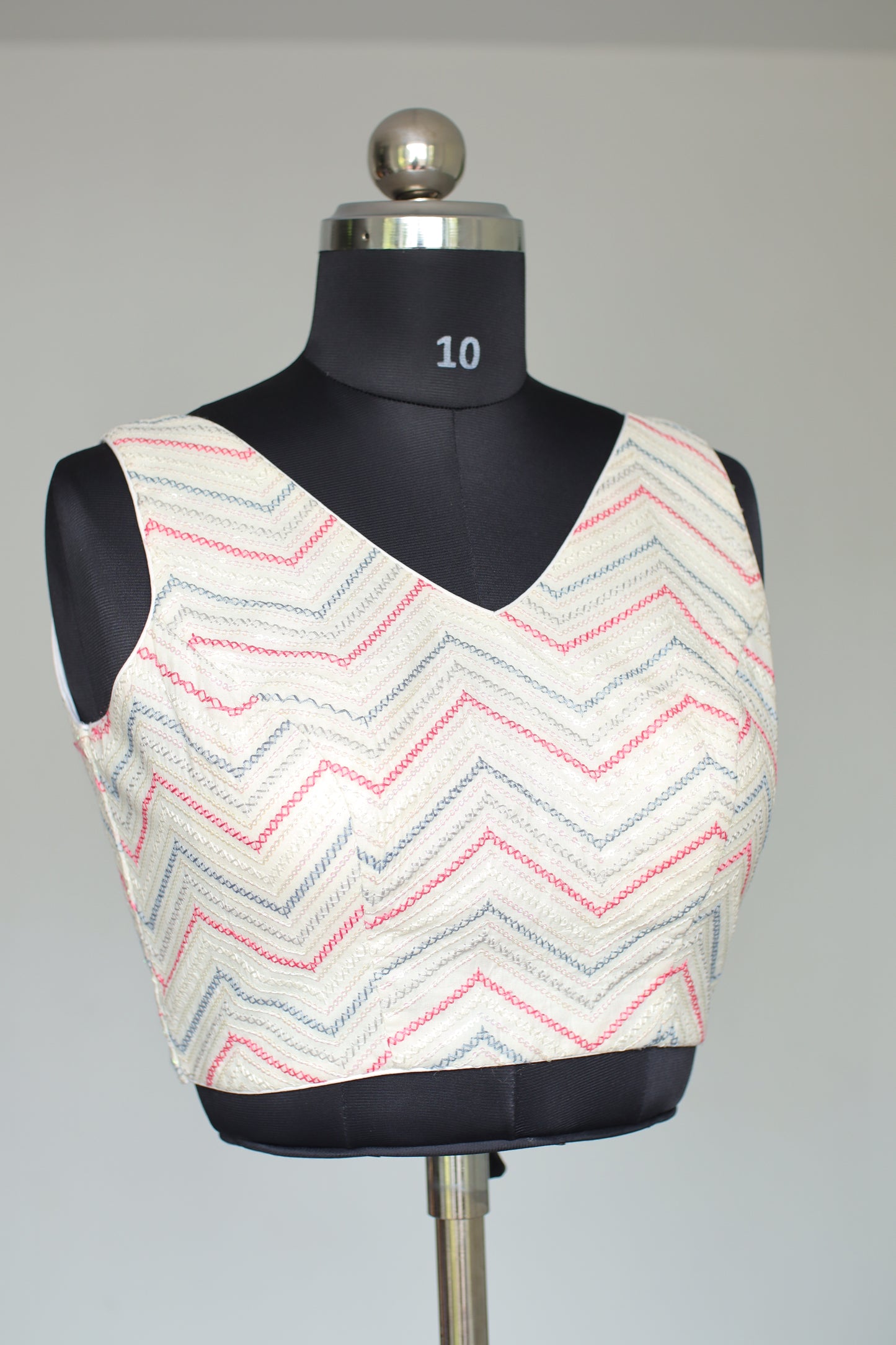 Ivory Multi Color Ready to Wear Blouse