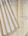 Soft Ivory Glow Silk Saree - SSK0003