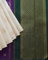 Ivory Elegance Borderless Silk Saree - KS016