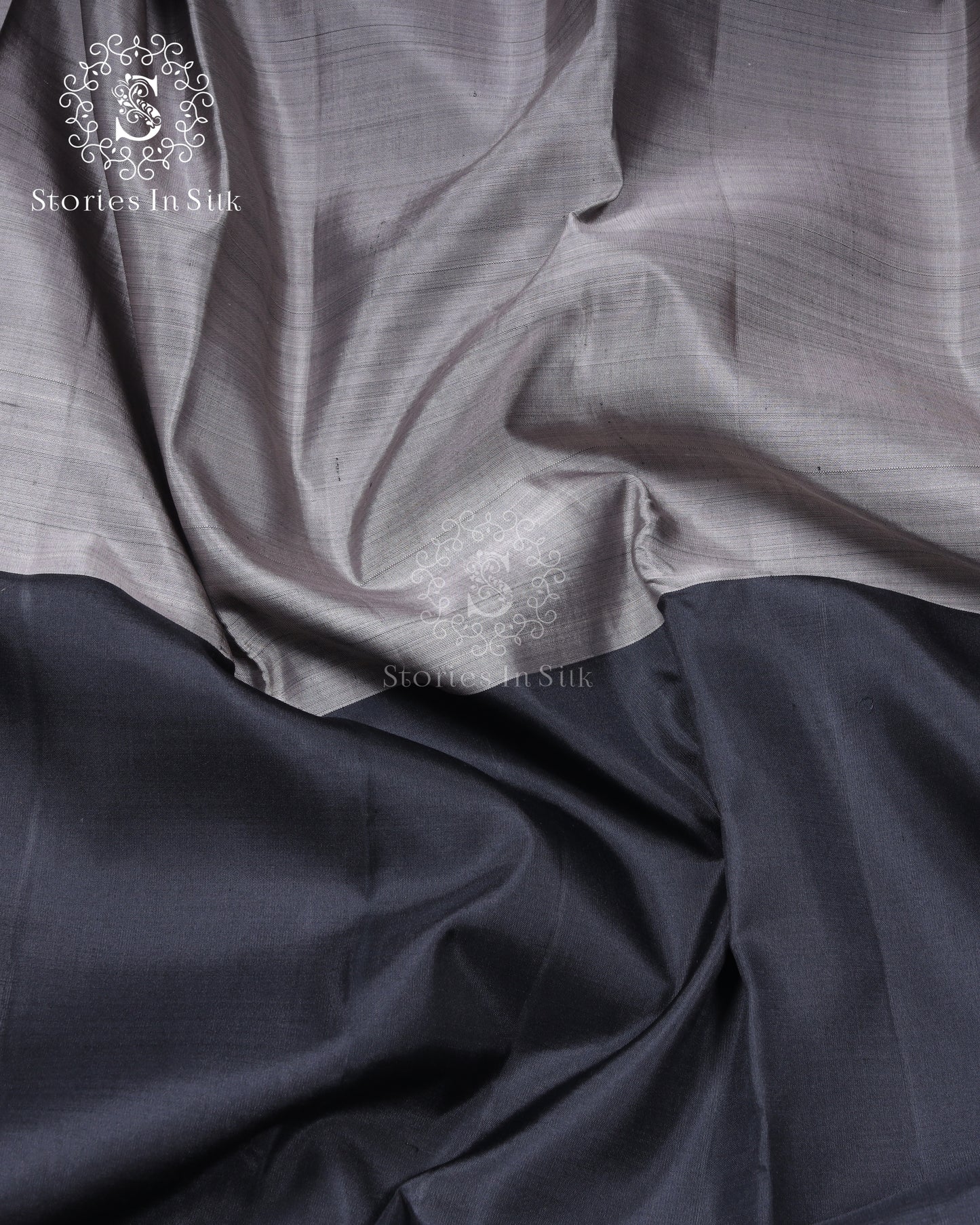Jet Black Silk Saree - SSK0009
