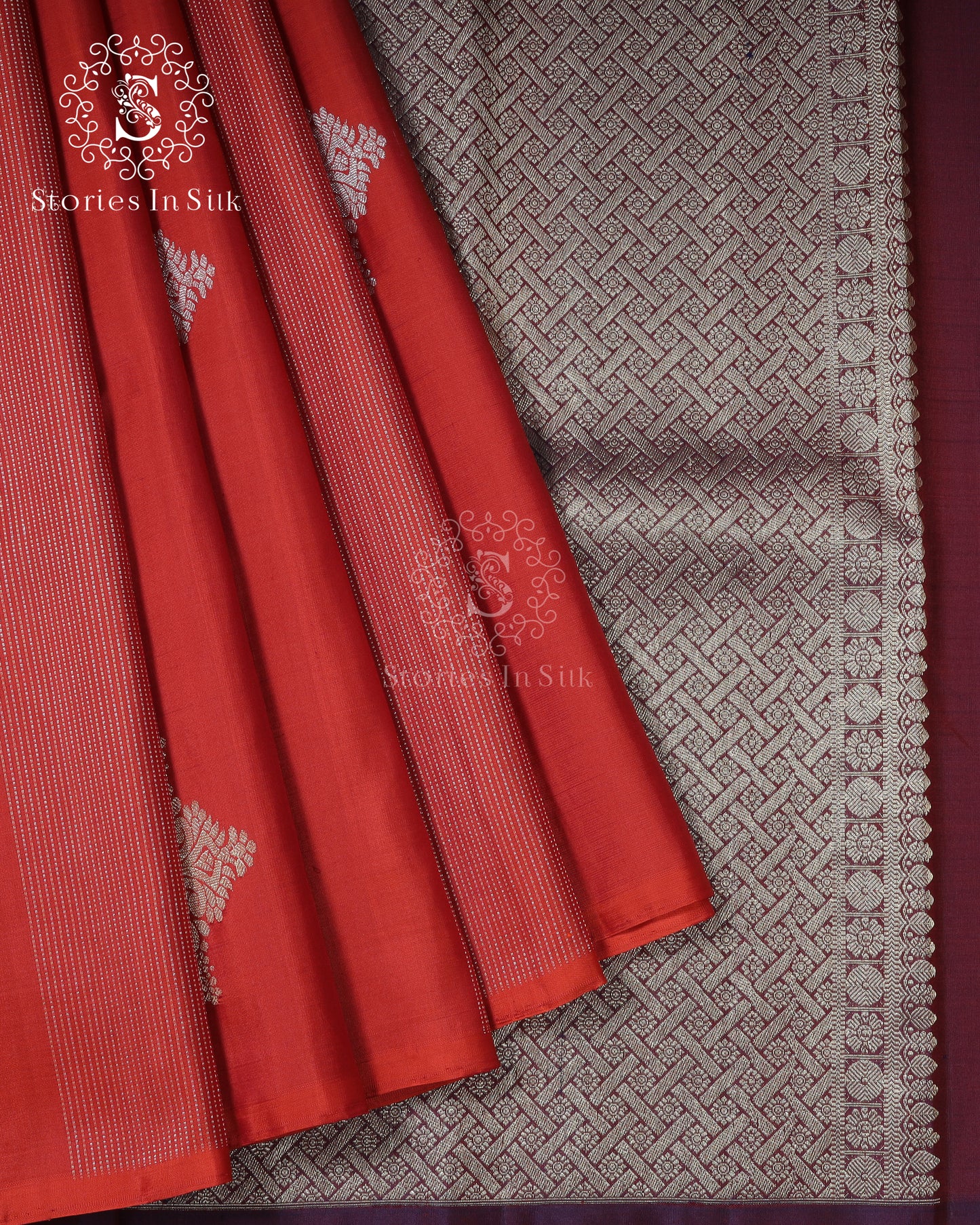 Crimson Radiance Silk Saree - SSK0028