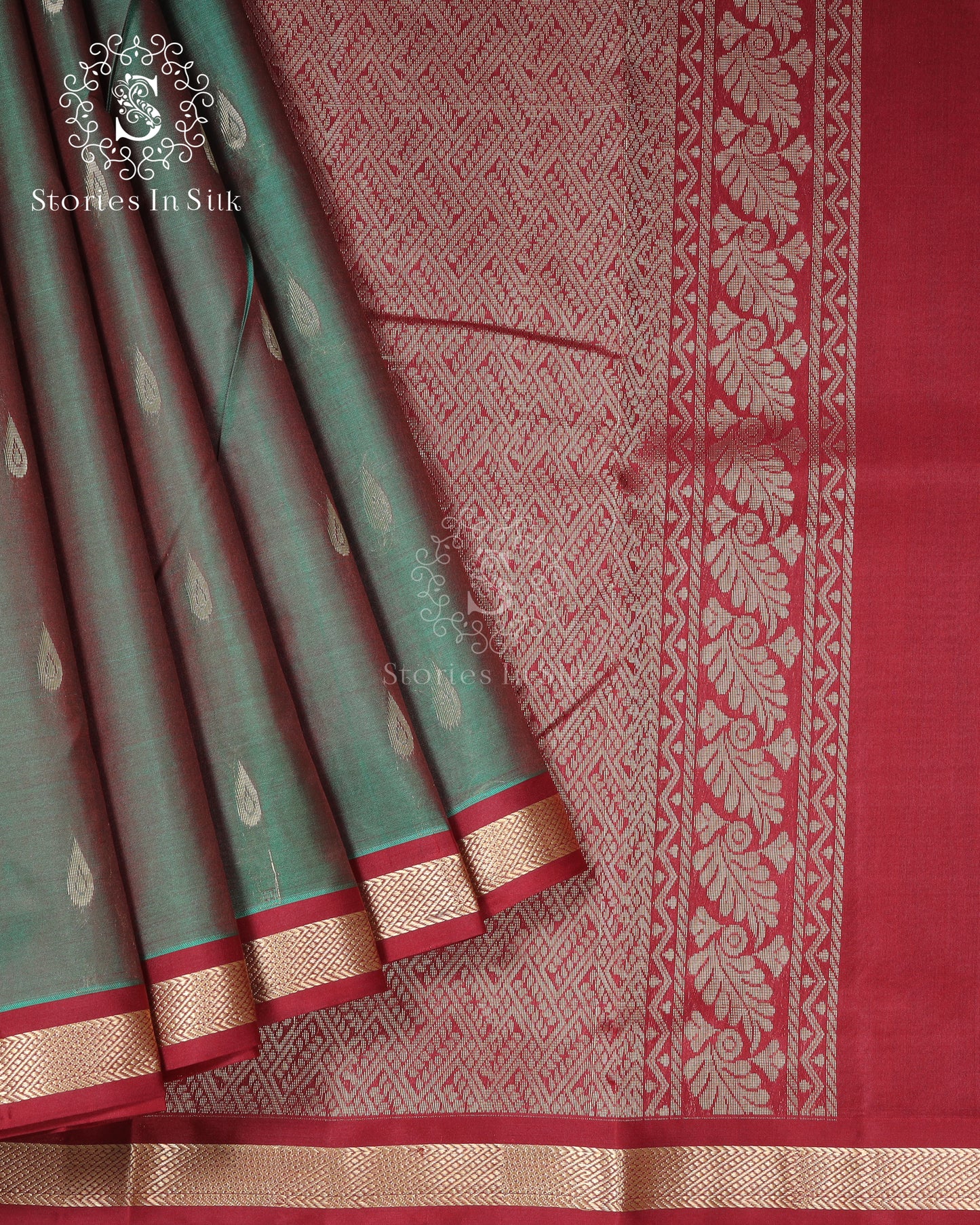 Meadow Green Silk Saree - SSK0099