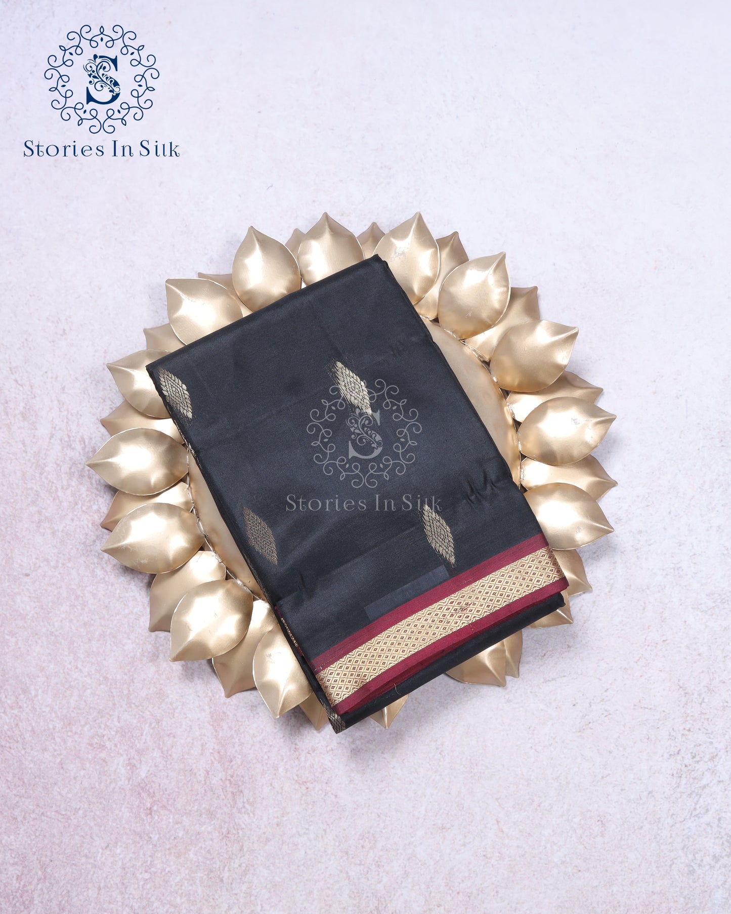 Charcoal Black Silk Saree - SSK0108