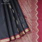 Charcoal Black Silk Saree - SSK0108