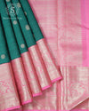 Emerald Pink Contrast Silk Saree - SSK0041