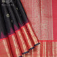 Charcoal Red Border Silk Saree - SSK0018