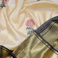 Ivory Black Border Silk Saree - SSK0031