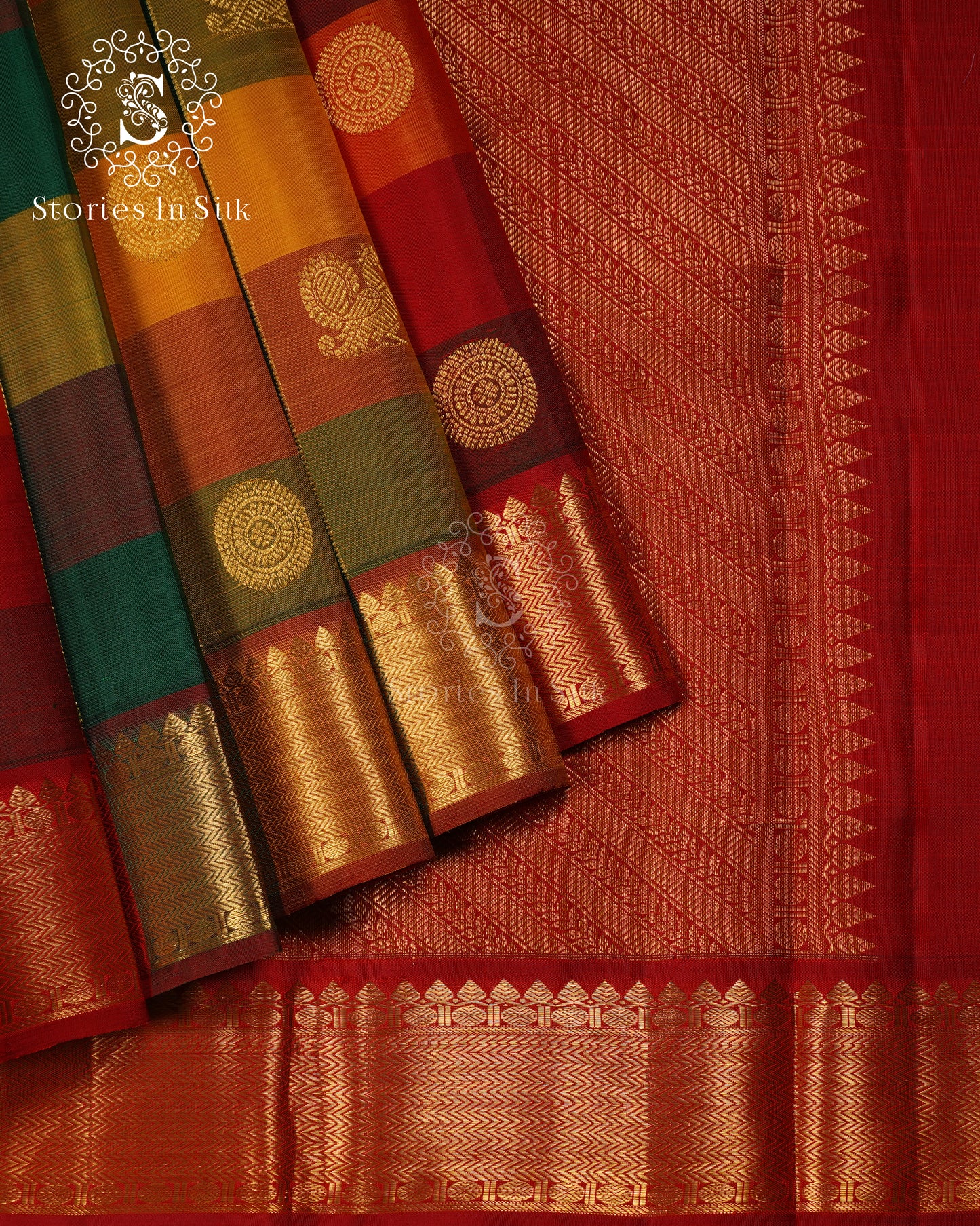 Rangoli Checks Pure Silk Saree - APS008