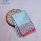 Sky Blue Floral Silk Saree - SSK0058