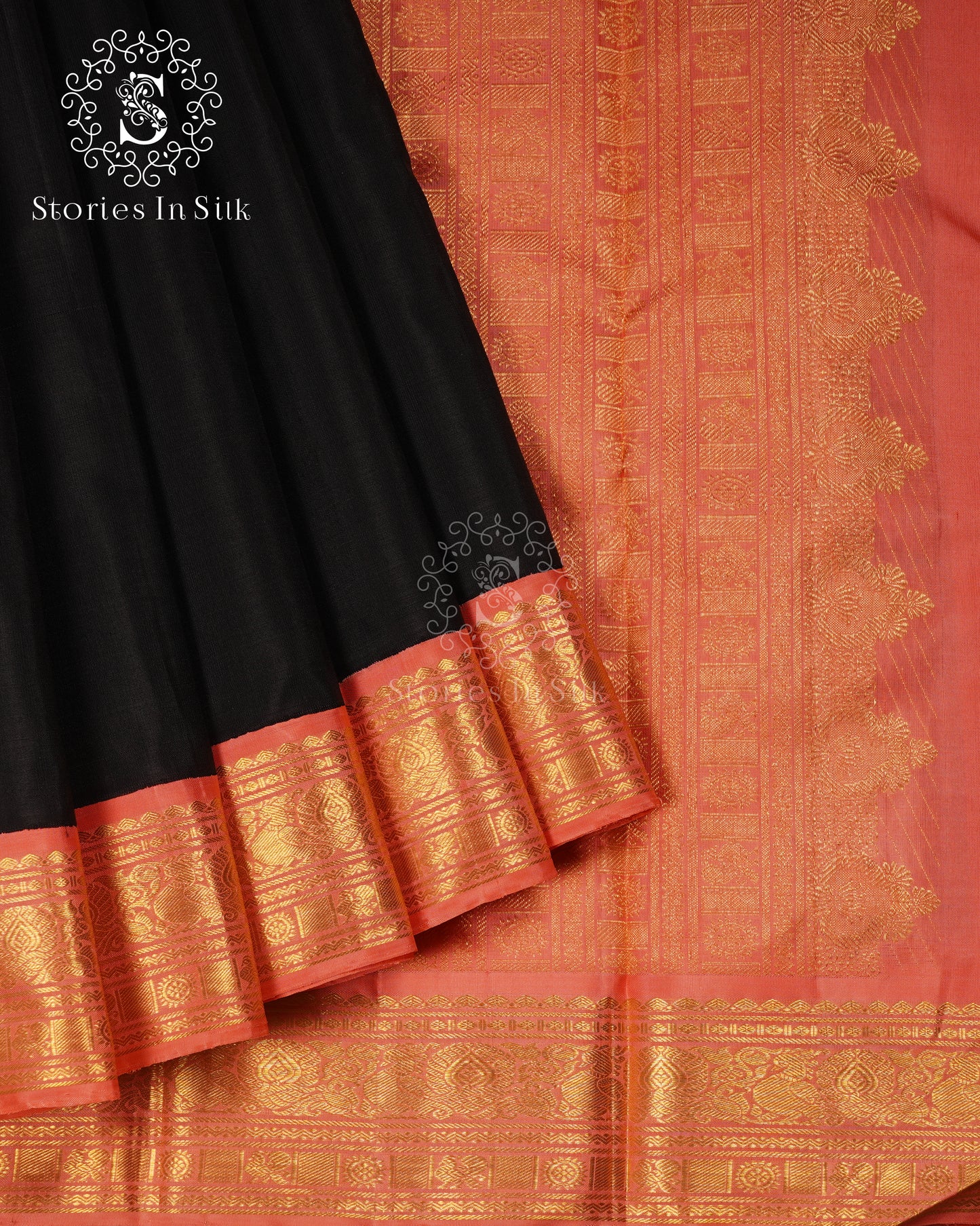 Black Beauty Pure Silk Saree - APS009