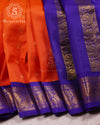 Tangerine Royal Korvai Silk Saree - SS210