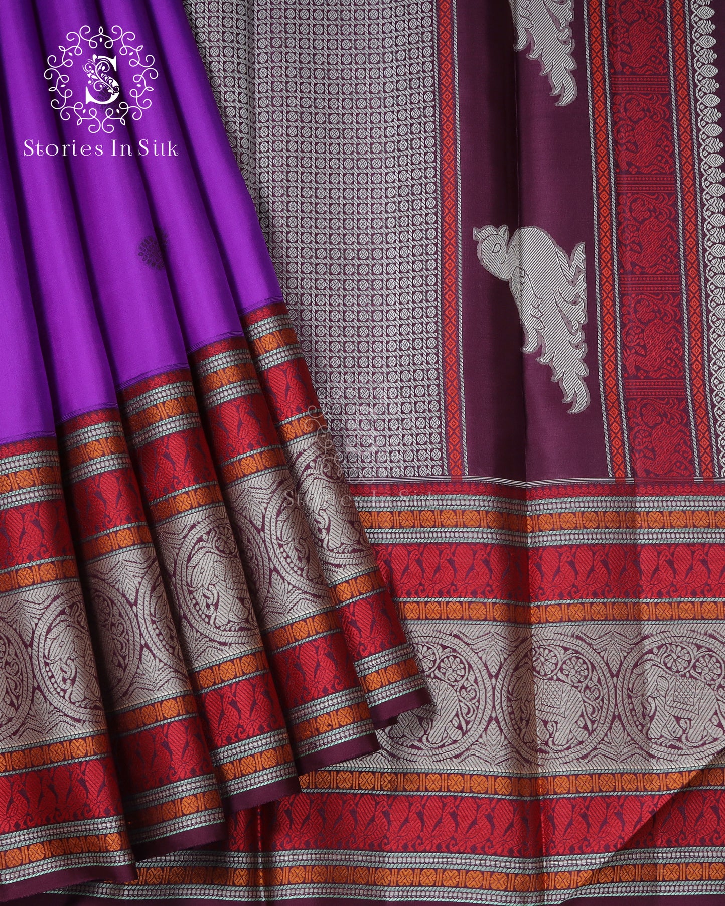 Royal Purple Heritage Silk Saree -SSK0054
