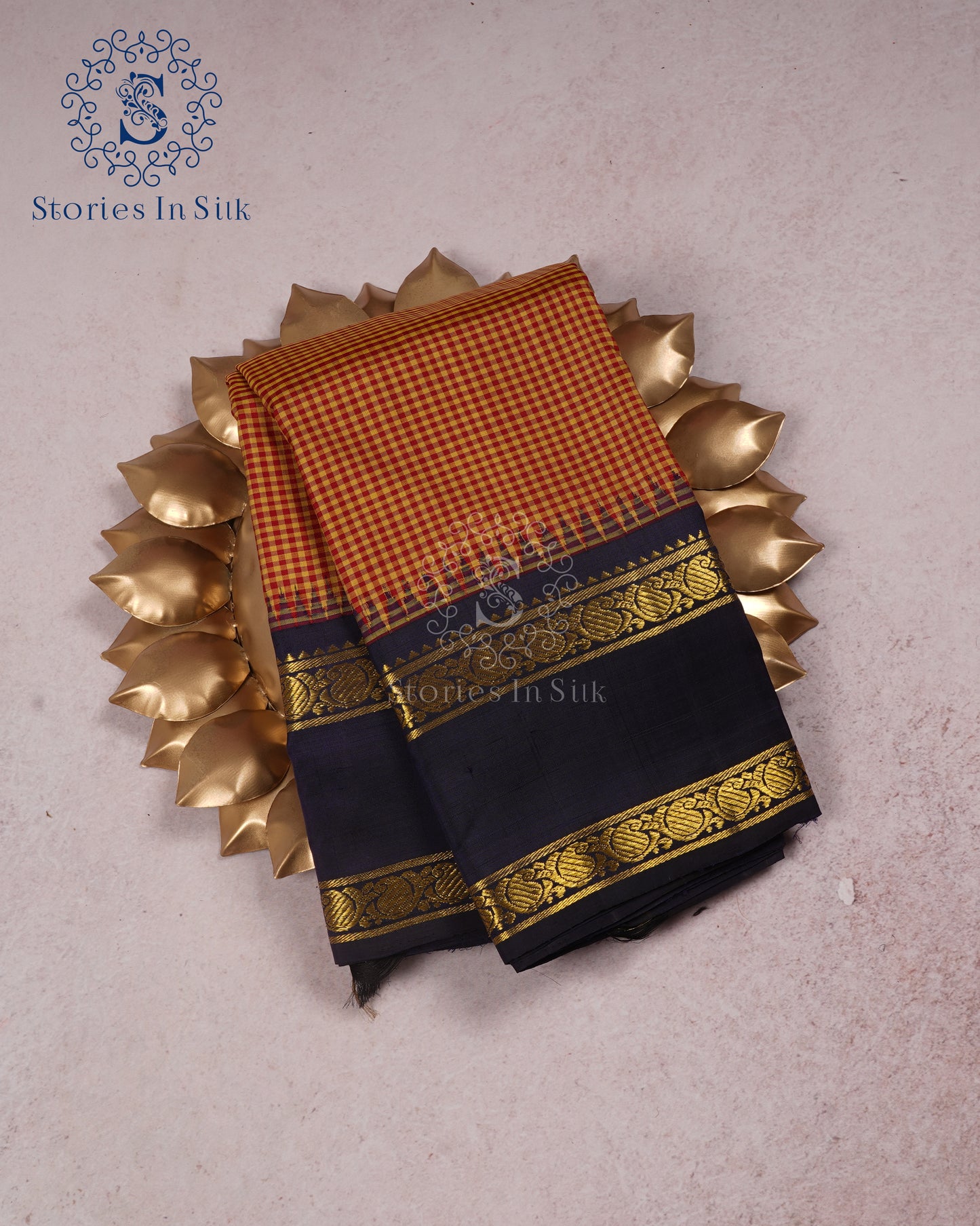 Classic Checks Pure Silk Saree - SS215