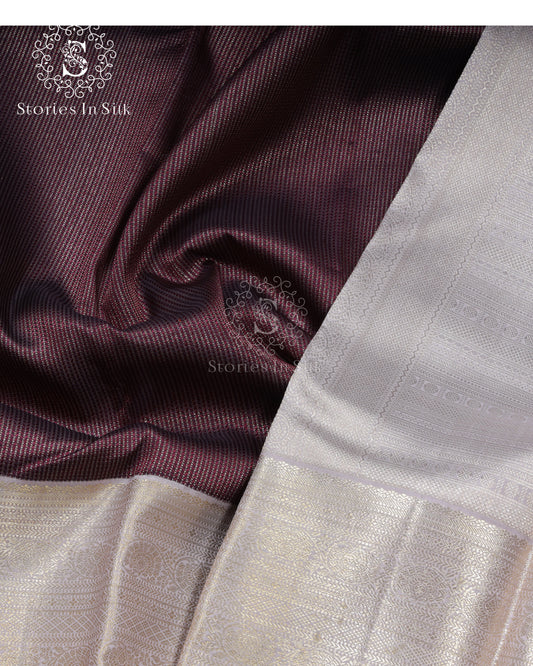 Mocha Gold Silk Saree - SSK0038