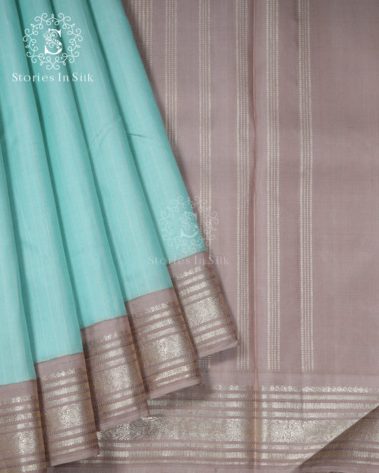 Aqua Mist Silk Saree - SSK0030