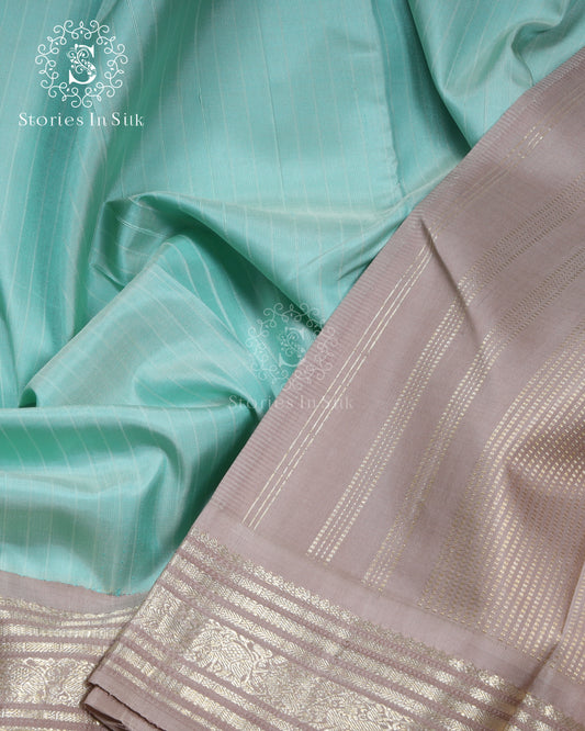 Aqua Mist Silk Saree - SSK0030