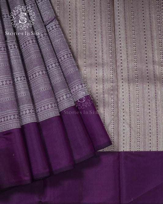 Royal Plum Silk Saree - SSK0006
