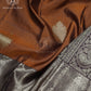 Antique Bronze Zari Silk Saree - SSK0048