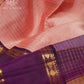 Peach Plum Contrast Pure Silk Saree - APS003