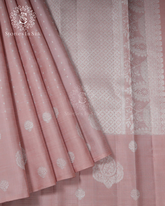 Soft Peach Silk Saree - RHM0037