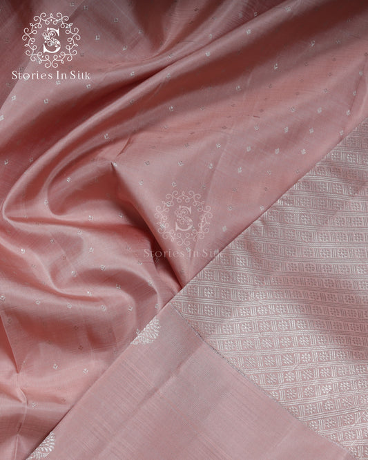 Soft Peach Silk Saree - RHM0037