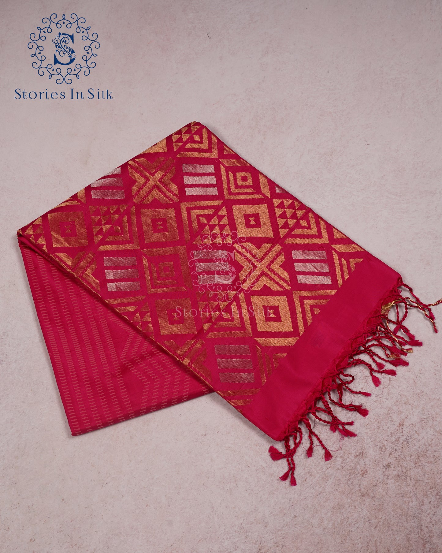 Geometric Glam Pure Soft Silk Saree - ANA211